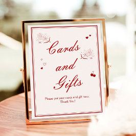  Vintage Valentine Bridal Shower Cards and Gifts ポスター