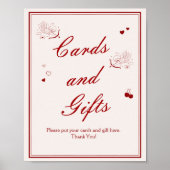  Vintage Valentine Bridal Shower Cards and Gifts ポスター (正面)