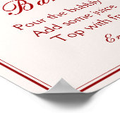 Vintage Valentine Bridal Shower Mimosa Bar ポスター (角)