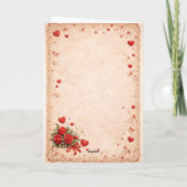 Vintage Valentine Card with Cupid カード (裏面)