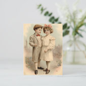 Vintage Valentine Children Postcard ポストカード (スタンド正面)