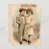 Vintage Valentine Children Postcard ポストカード (正面/裏面)