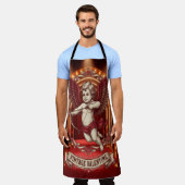 Vintage Valentine Day  エプロン (着用した状態)