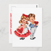 Vintage Valentine Kids Postcard ポストカード (正面/裏面)