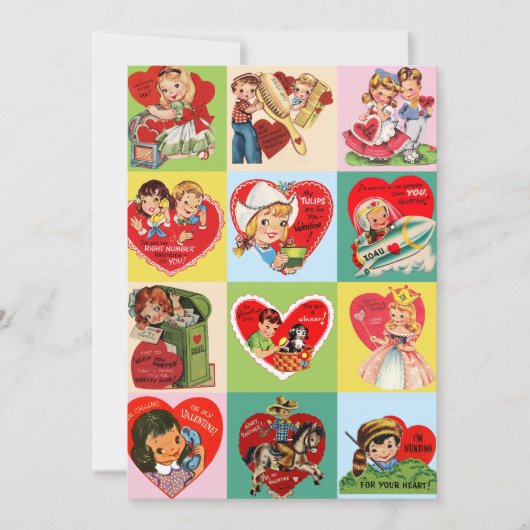 Vintage Valentine Patchwork シーズンカード (正面)