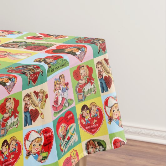 Vintage Valentine Patchwork テーブルクロス (インサイチュ)