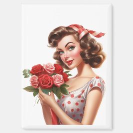 Vintage Valentine Pin-Up Girl Magnet  マグネット