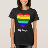 Vintage Valentine Rainbow My Heart Tシャツ (正面)
