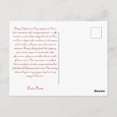 Vintage Valentine`s Day Cat With Heart  ポストカード (裏面)