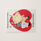 Vintage Valentine's Day, Girl, Harlequin and Heart ジグソーパズル (横)