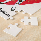 Vintage Valentine's Day, Girl, Harlequin and Heart ジグソーパズル (側面)