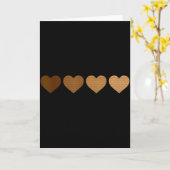 Vintage Valentines Hearts Melanin African Black Pr カード (黄色い花)