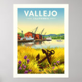 Vintage Vallejo California ポスター (正面)