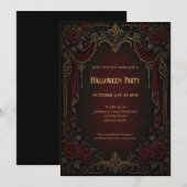 Vintage Vampire Halloween Party invitation 招待状 (正面/裏面)