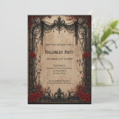 Vintage Vampire Halloween Party invitation 招待状 (スタンド正面)