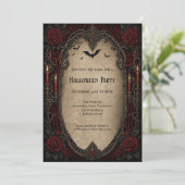 Vintage Vampire Halloween Party invitation 招待状 (スタンド正面)