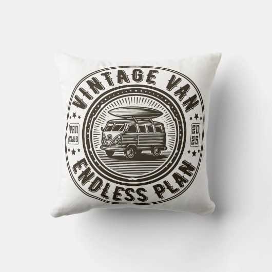 Vintage Van Endless Plan クッション (裏面)