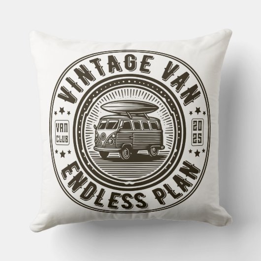 Vintage Van Endless Plan クッション (裏面)