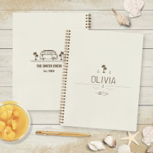 Vintage Van Life Coastal Sand Surfer Road Trip