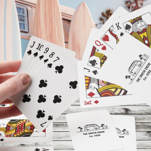 Vintage Van Life Surfer Crew トランプ