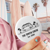 Vintage Van Life Surfer Crew 缶バッジ