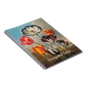 Vintage Variegated Tulip Flowers in a Landscape ノートブック (右側)