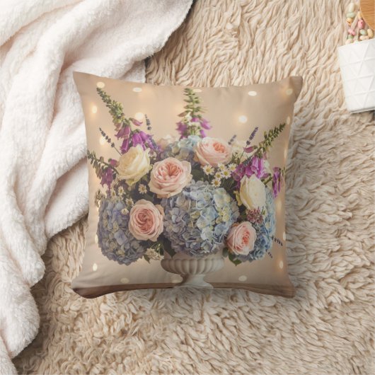 Vintage Vase Summer Bloom クッション (ブランケット)