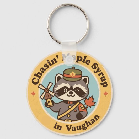 Vintage Vaughan Ontario Maple Syrup Hunt キーホルダー (正面)