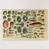 Vintage Vegetable Art by Adolphe Millot ジグソーパズル (横)