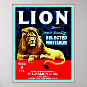 Vintage Vegetable Crate Label ポスター