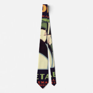 Vintage Vegetable Topper Label, Art Deco Romance ネクタイ