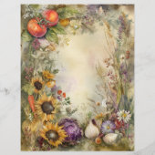 VINTAGE VEGGIE GARDEN JUNK JOURNAL PAPER (裏面)