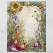 VINTAGE VEGGIE GARDEN JUNK JOURNAL PAPER (正面)