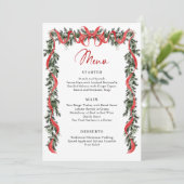 Vintage Velvet Red Bow Ribbon Christmas Party メニュー (スタンド正面)