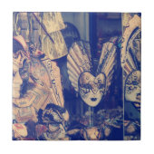 Vintage Venetian carnival masks タイル (正面)