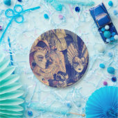 Vintage Venetian carnival masks  ペーパープレート (パーティー)