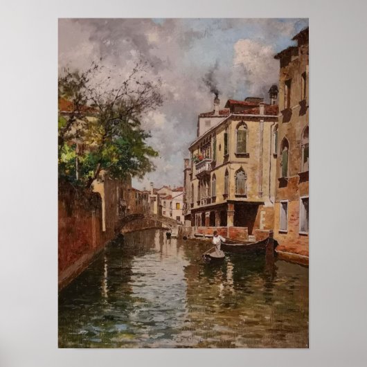 Vintage Venice Antonio Leto Venetian Canal ポスター (正面)