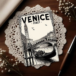 Vintage Venice Italy Gondola Travel  ポストカード