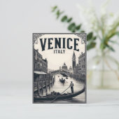 Vintage Venice Italy Gondola Travel ポストカード (スタンド正面)