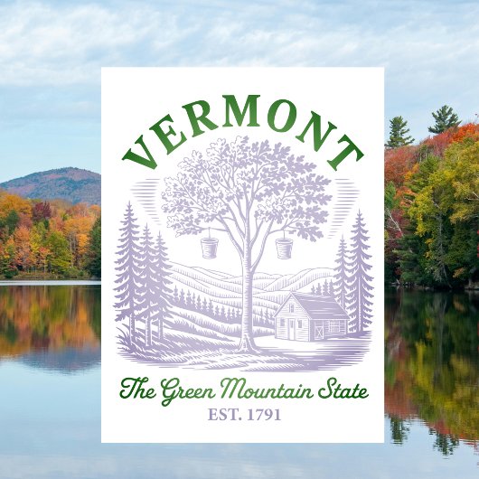 Vintage Vermont Maple Sugar Shack ポストカード