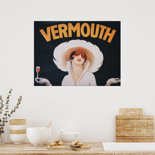 Vintage Vermouth Advertisement  ポスター (キッチン)