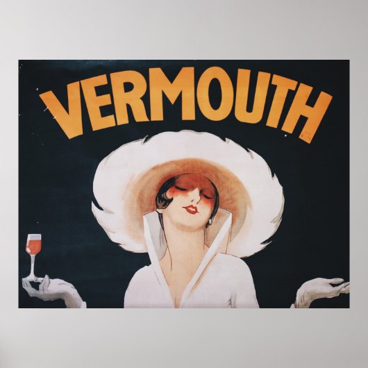 Vintage Vermouth Advertisement  ポスター (正面)