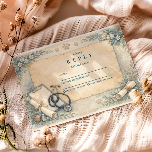 Vintage Veterinary Graduation Part 出欠カード
