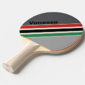 Vintage VHS Angled Striping with Name 卓球ラケット (正面アングル)