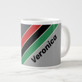 Vintage VHS Stripes with Name ジャンボコーヒーマグカップ (正面右)