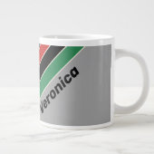 Vintage VHS Stripes with Name ジャンボコーヒーマグカップ (右)