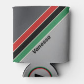 Vintage VHS Stripes with Name 缶クーラー (正面)