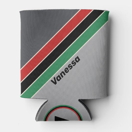 Vintage VHS Stripes with Name 缶クーラー (正面)