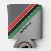 Vintage VHS Stripes with Name 缶クーラー (裏面)