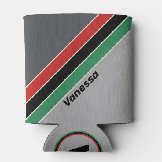 Vintage VHS Stripes with Name 缶クーラー (裏面)